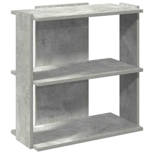 vidaXL B&uuml;cherregal 3 B&ouml;den Betongrau 60x30x60 cm Holzwerkstoff