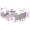 vidaXL Garten-Sofa-Set mit Kissen mit Speicher 8 pcs Beige Poly Rattan