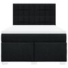 vidaXL Boxspringbett mit Matratze Schwarz 160x200 cm Stoff