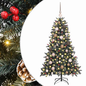 vidaXL K&uuml;nstlicher Weihnachtsbaum Gr&uuml;n 120 cm PVC, Plastik und Stahl