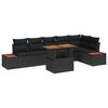 vidaXL Gartensofa-set 7 stk. Schwarz Poly-Rattan