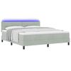 vidaXL Boxspringbett mit Kopfteil Hellgrau 180 x 200 cm Samt