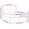 vidaXL Boxspringbett mit Matratze Dunkelgrau 140x200 cm Stoff
