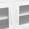 vidaXL TV-Schrank Wei&szlig; 105x35x50 cm Stahl