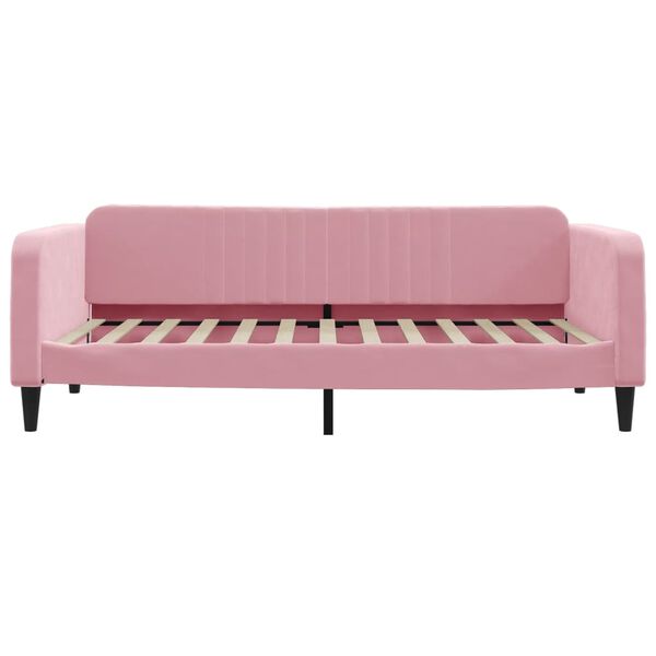 vidaXL Tagesbett mit Matratze Rosa 100x200 cm Samt