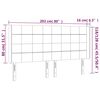 vidaXL Kopfteil mit Ohren Creme 203x16x118/128 cm Stoff