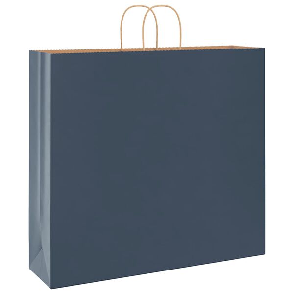 vidaXL Papiertragetaschen 50 Stk. mit Henkeln Blau 54x15x49 cm