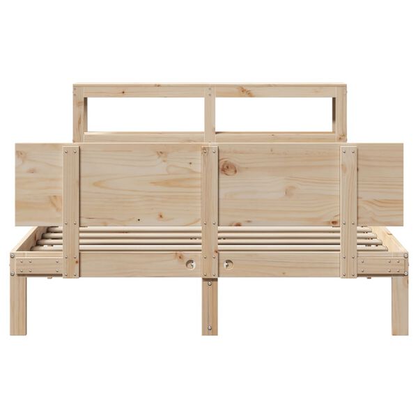 vidaXL Bettgestell mit Kopfteil ohne Matratze 150x200 cm
