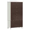 vidaXL Kreidetafel Kleiderschrank mit T&uuml;r ROROS Wei&szlig; 90 x 45 x 180 cm
