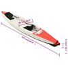 vidaXL Kajak Aufblasbar Rot 424x81x31 cm Polyester
