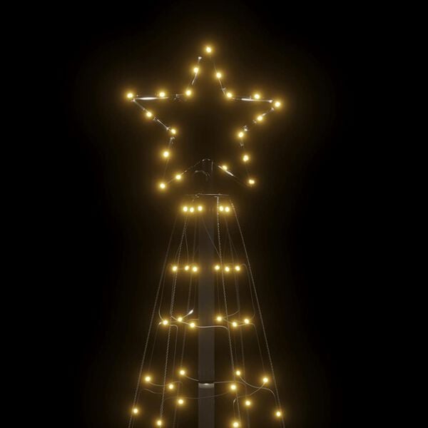 vidaXL LED-Weihnachtsbaum mit Erdspießen 220 LEDs Warmweiß 180 cm