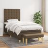 vidaXL Boxspringbett mit Matratze Dunkelbraun 90x200 cm Stoff