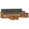 vidaXL Outdoor-Sofagarnitur 6 Stk. Natur und Anthrazit