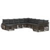 vidaXL Gartensofa-set 11 pcs Grau Poly-Rattan