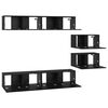 vidaXL TV-Schrankset 6 pcs Schwarz Eichen-Optik Holzwerkstoff