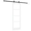 vidaXL Schiebet&uuml;r Wei&szlig; 73,5 x 211 cm Massivholz Kiefer und Glas