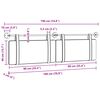 vidaXL H&auml;ngevorderseite Gl&auml;nzendes Braun 190 x 55 x 5 cm Antikes PU