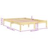 vidaXL Massivholzbett Kiefernholz 160x200 cm