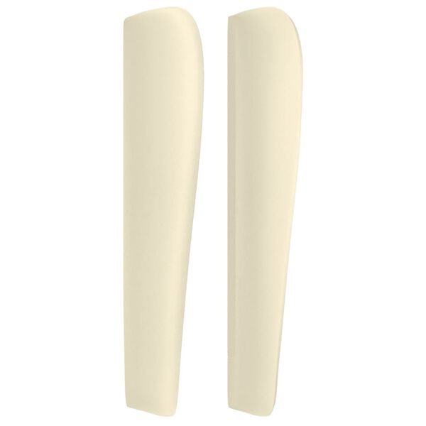 vidaXL Kopfteil mit Ohren Creme 163x23x118/128 cm Kunstleder