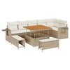 vidaXL Garten-Sofa-Set 9 pcs Beige Poly-Rattan