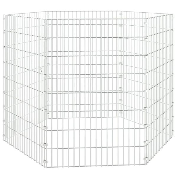 vidaXL Freilaufgehege 6-teilig 54x80 cm Verzinktes Eisen