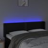 vidaXL LED Kopfteil Schwarz 147x16x78/88 cm Kunstleder