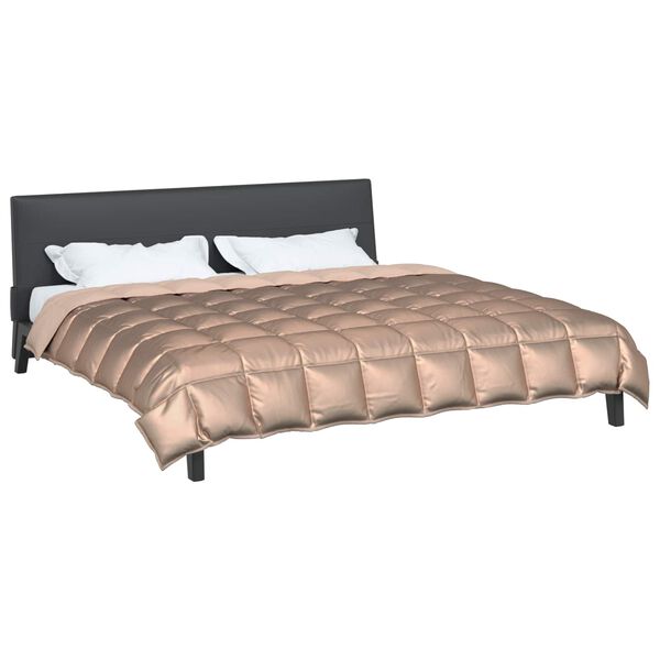 vidaXL Winterbettdecke Gold 220 x 200 cm Satin und Mikrofaser