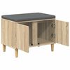 vidaXL Flurbank mit Kissen mit Speicher Sonoma-Eiche 60 x 38 x 46 cm
