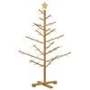 vidaXL Holz Weihnachtsbaum Braun 125 cm Massives Kiefernholz