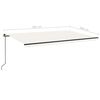 vidaXL Markise Manuell Einziehbar 500x300 cm Creme