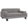 vidaXL Hundebett Grau 70x45x30 cm Kunstleder