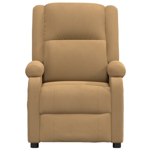 vidaXL Massagesessel Braun Samt