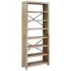vidaXL B&uuml;cherregal 7 B&ouml;den 80x30x200 cm Massivholz Akazie