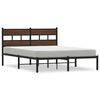 vidaXL Bettgestell ohne Matratze mit Kopfteil Braun Eiche 137x190 cm
