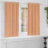 vidaXL Verdunkelungs-Vorh&auml;nge mit Ringen 2 pcs Hellbraun 175 x 140 cm