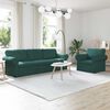 vidaXL Sofa 2 pcs Dunkelgr&uuml;n