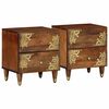 vidaXL Nachttisch 2 pcs Honigbraun 40 x 33 x 46 cm Massivholz Mango