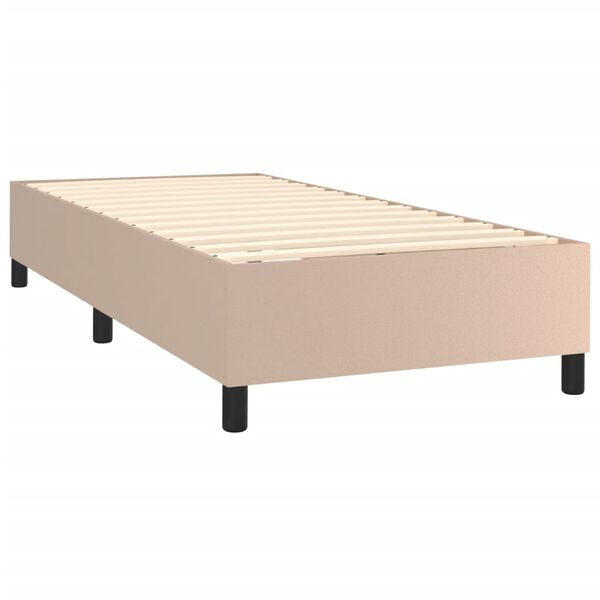 vidaXL Boxspringbett Matratze Cappuccino-Braun 100x200cm Kunstleder