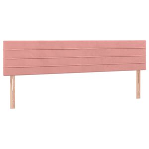 vidaXL Kopfteile Rosa 180x5x78/88 cm Samt