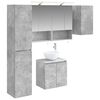 vidaXL Badezimmerschrank-Set 5 stk. Betongrau Holzwerkstoff