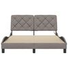 vidaXL Bettgestell mit LED ohne Matratze Taupe 140x190 cm Stoff