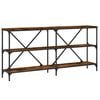 vidaXL Konsolentisch R&auml;uchereiche 160x30x75 cm Holzwerkstoff und Eisen