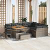 vidaXL Garten-Sofa-Set 12 pcs Grau Poly-Rattan