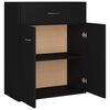 vidaXL Sideboard Schwarz 60x30x75 cm Holzwerkstoff