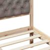 vidaXL Bettrahmen mit Kopfteil Taupe 75 x 190 cm Massives Kiefernholz