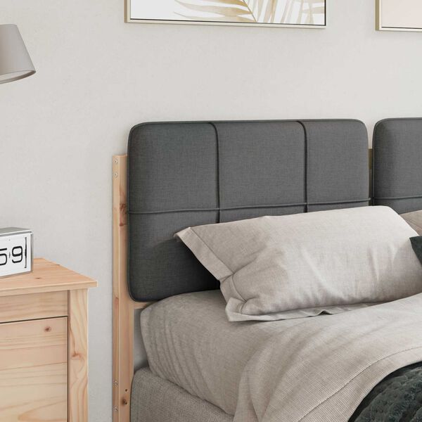 vidaXL Gepolstertes Kopfteil mit Kopfteil Braun und Hellgrau 140 cm