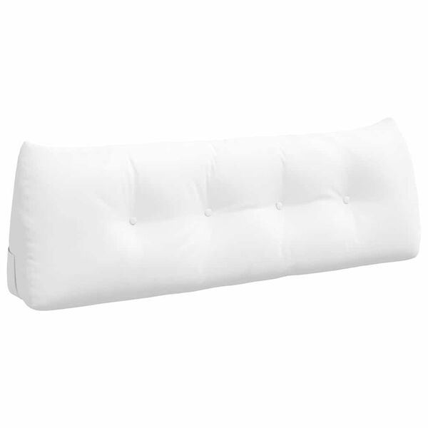 vidaXL R&uuml;cken Kissen Wei&szlig; 140 x 24 x 50 cm Stoff