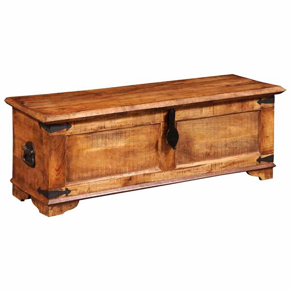vidaXL Truhe Raues Mangoholz
