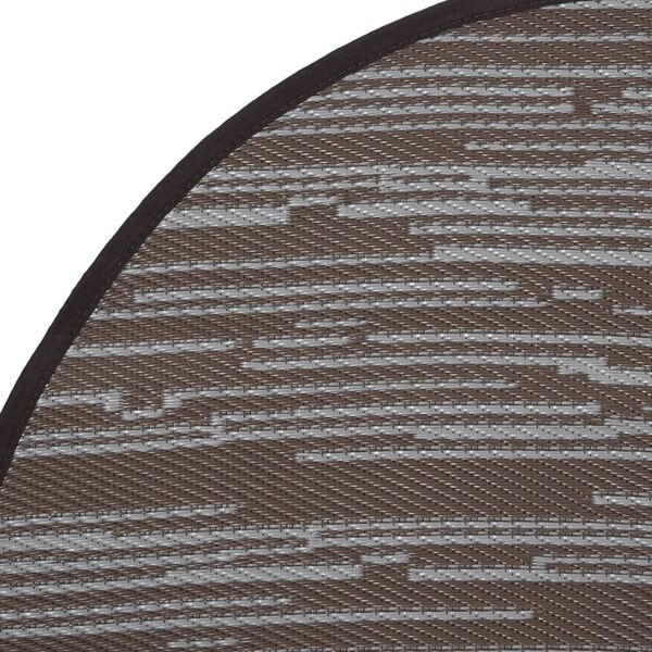 vidaXL Outdoor-Teppich ARAKIL Braun &Oslash;120 cm PP