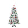 vidaXL Künstlicher klappbarer Weihnachtsbaum Grün 120 cm PE und PVC